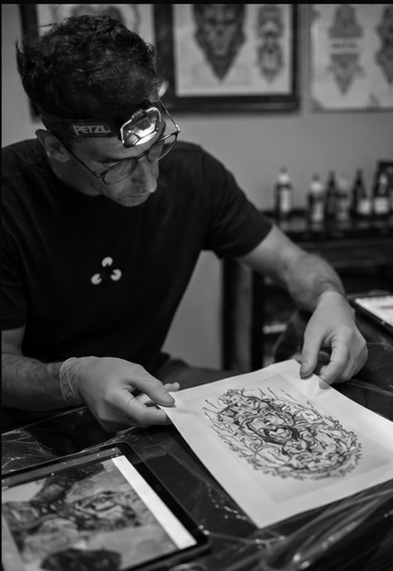 Preparação para tatuagem